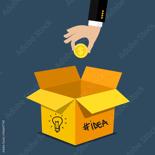 Concept of crowdfunding. 