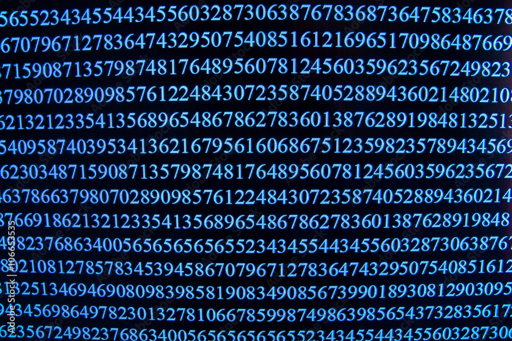 Numbers on computer screen. Macro photography with visible pixels. Numbers on computer screen. Macro photography with visible pixels.