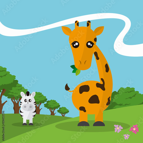 giraffe and zebra design 