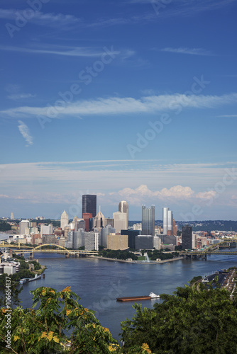 Pittsburgh Skyline in the Summer.