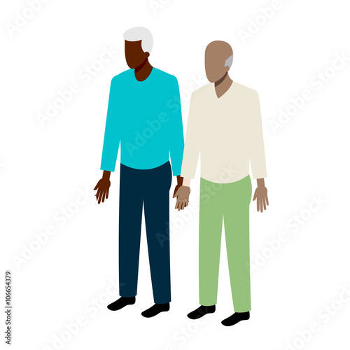 Old gay isometric couple