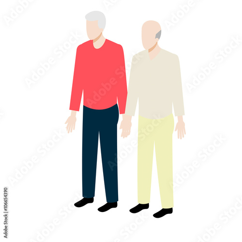 Old gay isometric couple