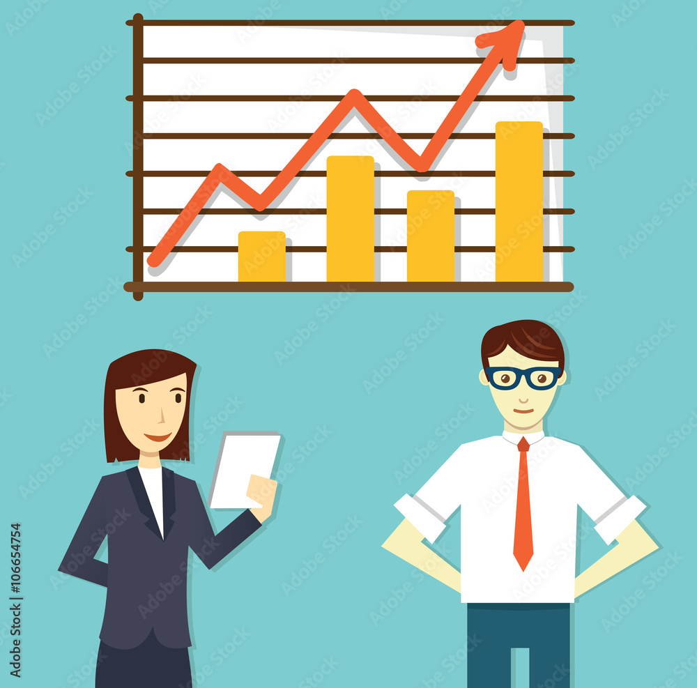 Vector concept of business plan development and business optimization Vector concept of business plan development and business optimization