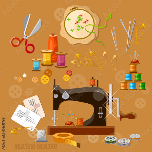 Seamstress and tailor sewing machine tools for scrapbooking
