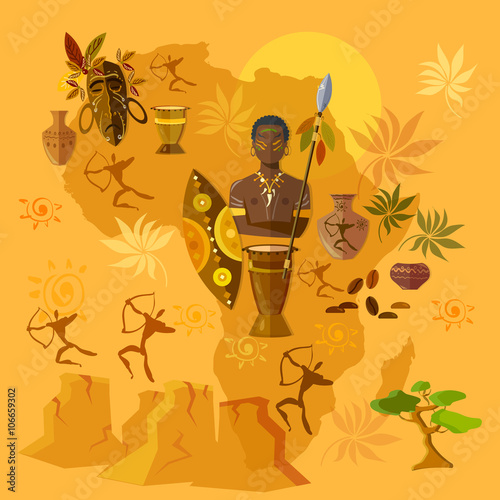 Africa map african tribes culture and history