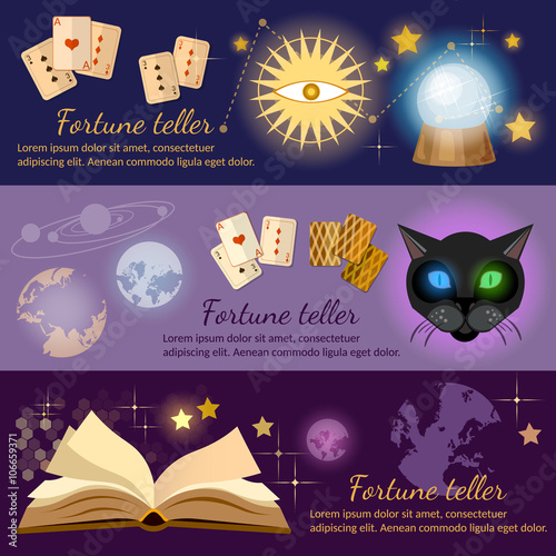 Astrology and alchemy banners