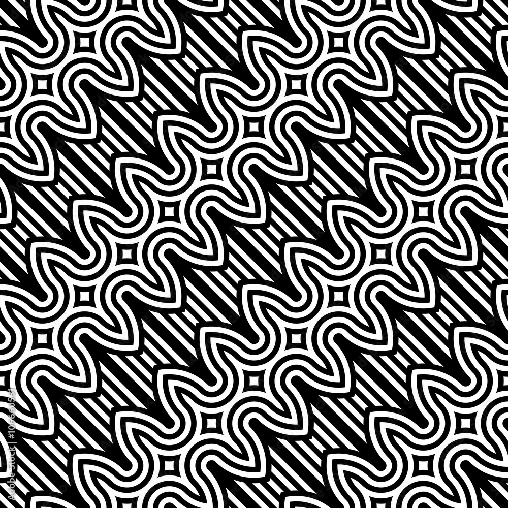 Design seamless monochrome zigzag pattern