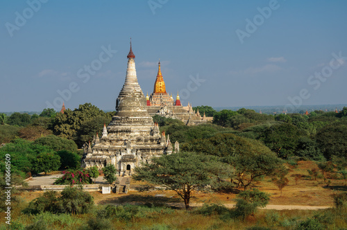 Ta Bet Kya and Ananda Temple. Bagan. Myanmar (Burma) photo