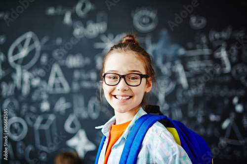 Schoolgirl in eyeglasses