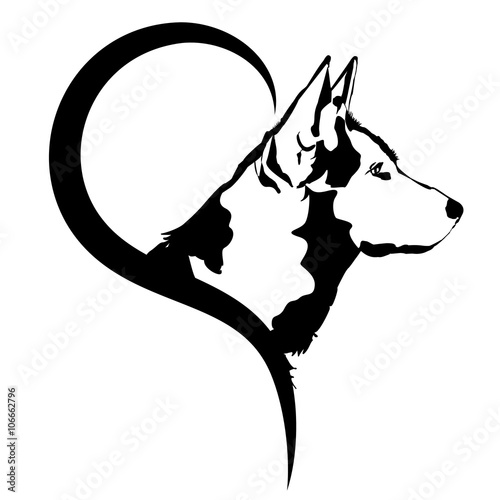 Vector illustration of dog logo.