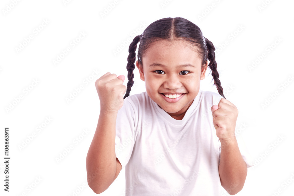 Portrait of young Asian girl isolated on white Portrait of young Asian girl isolated on white