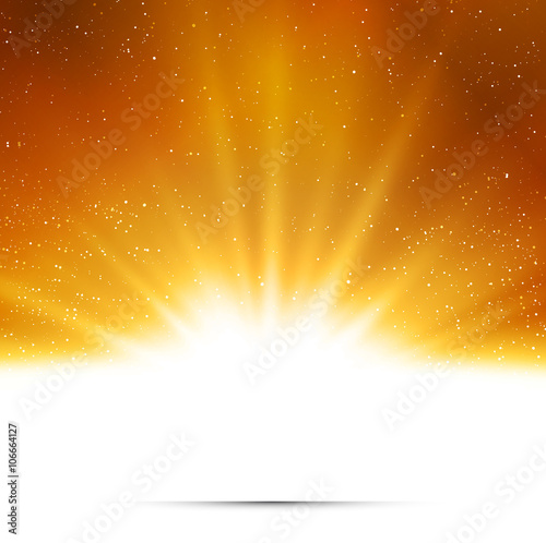 Abstract background. Magic light with gold burst