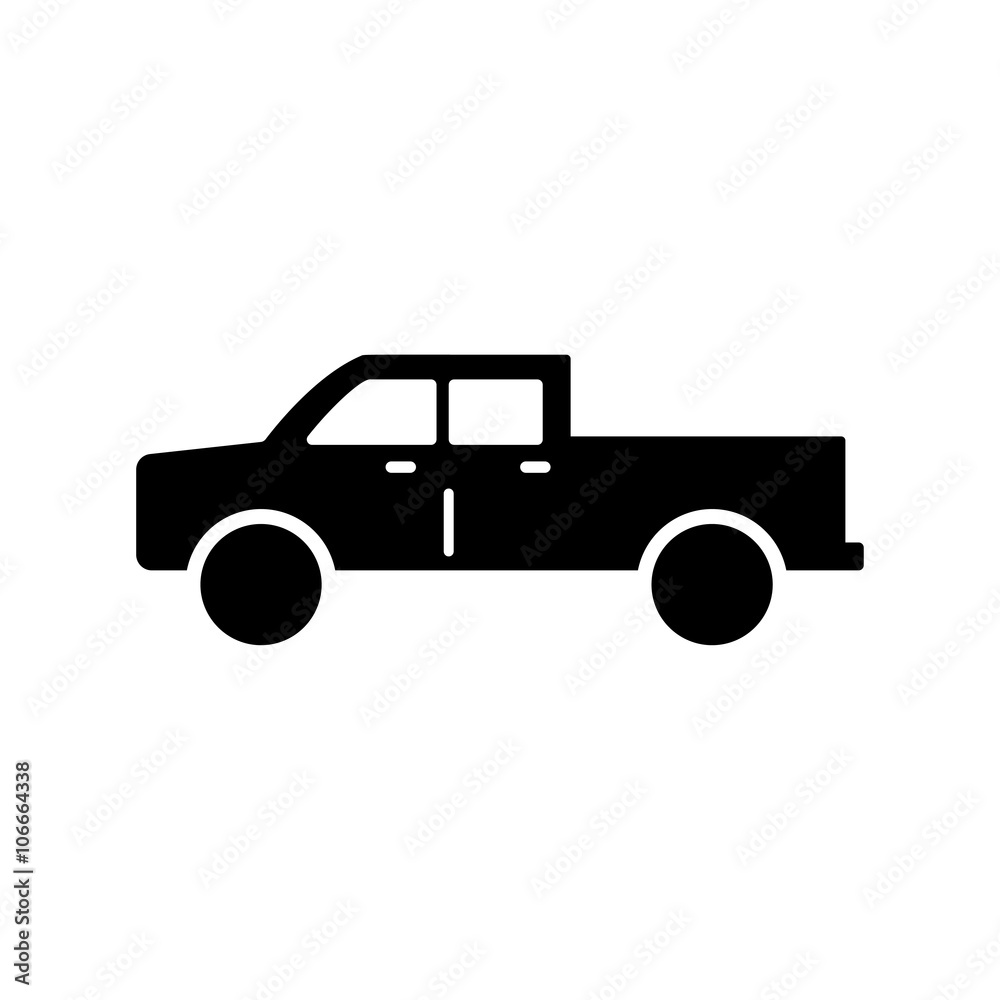 Car icon in flat style. Vector symbol. Vector illustration