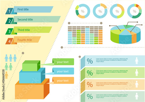 Infographic Set Flat Design Business