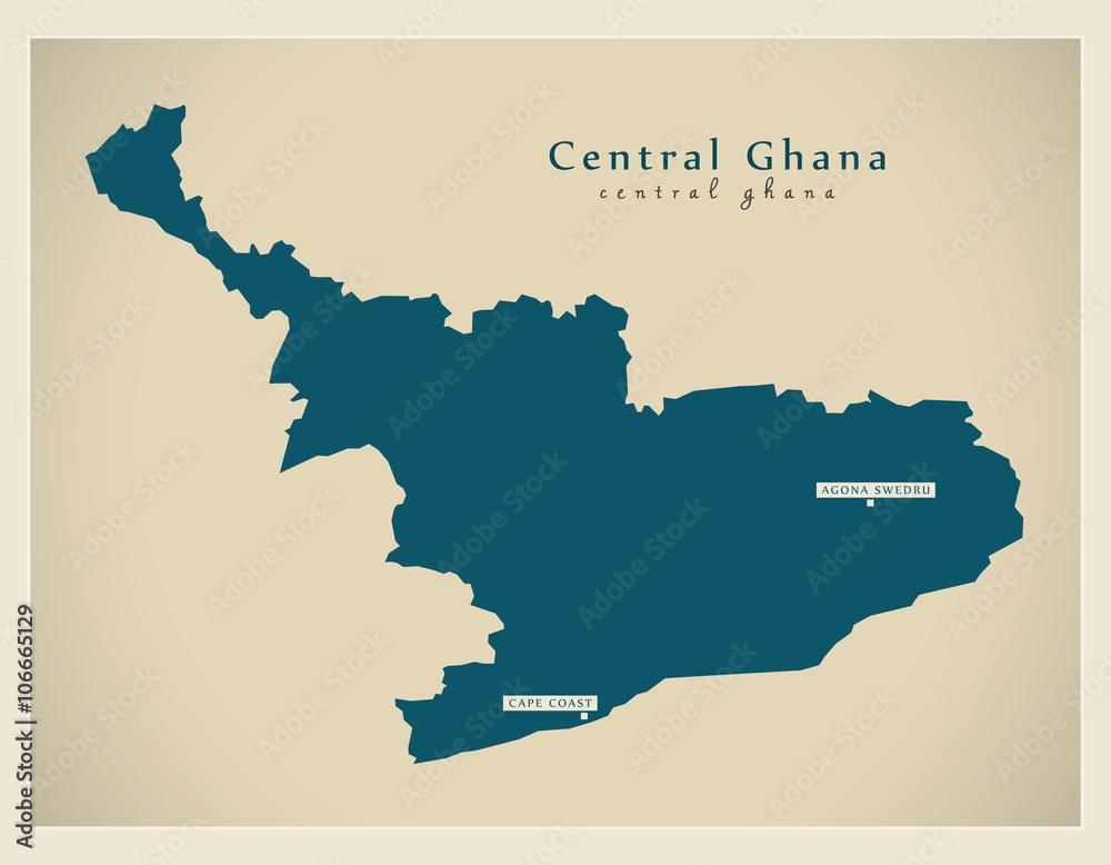 Modern Map - Central Ghana GH