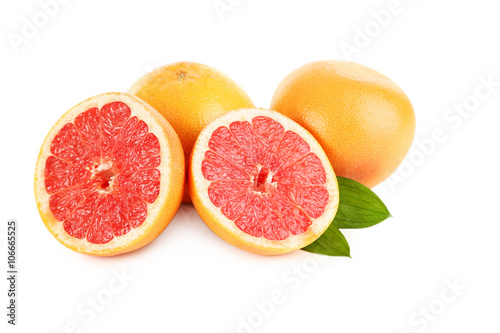 Grapefruit fruits isolated on a white background