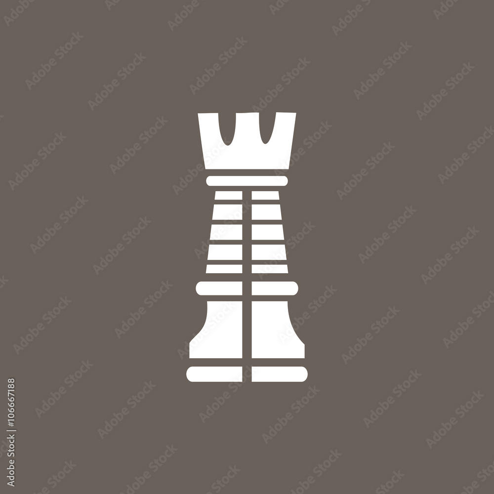 rook chess color icon vector illustration, Stock vector