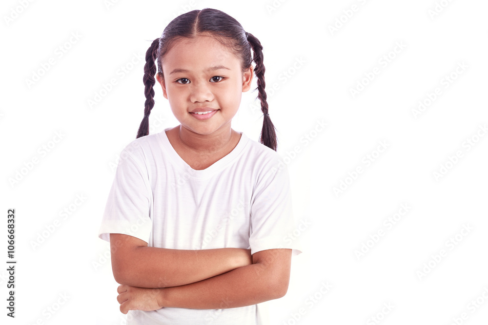 Portrait of young Asian girl isolated on white Portrait of young Asian girl isolated on white