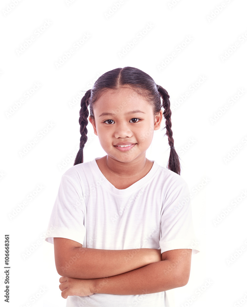 Portrait of young Asian girl isolated on white Portrait of young Asian girl isolated on white