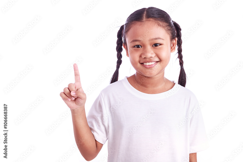 Portrait of young Asian girl isolated on white Portrait of young Asian girl isolated on white