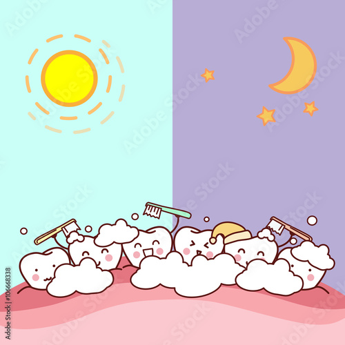 tooth brush day and night