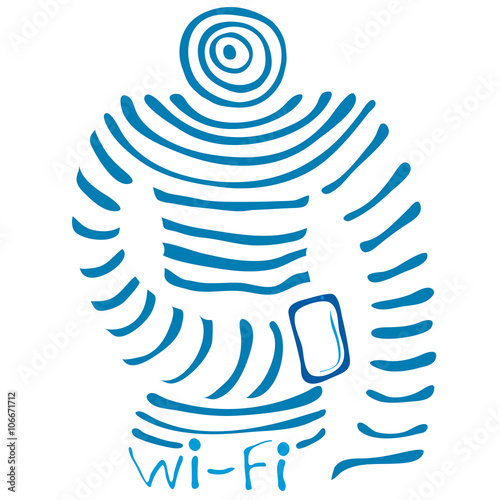 Super Mega Wi fi connection men/Super Mega Wi fi connection in the form of human Vest