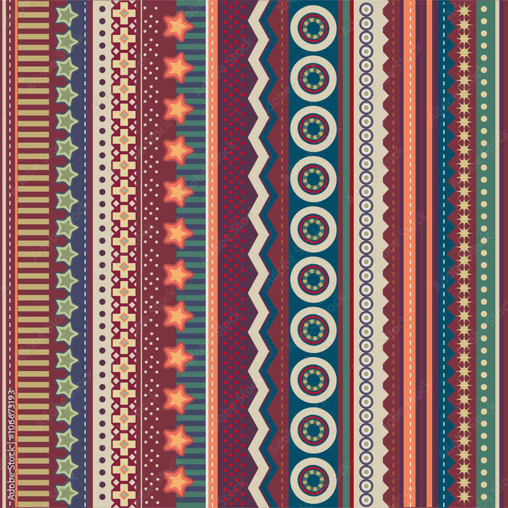 Geometric vector various strips motifs