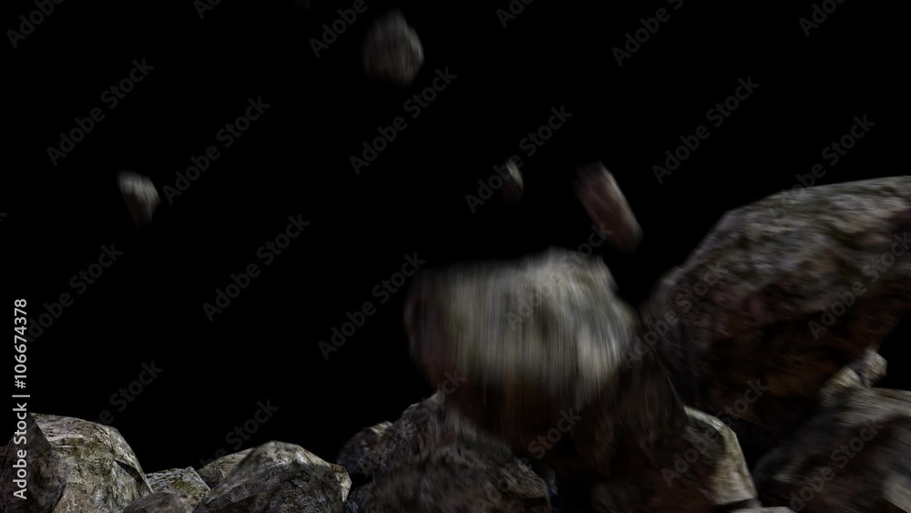 éboulement rochers 3D _ alpha