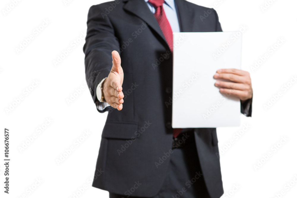 uomo in ufficio stringe la mano per incontro e colloquio di lavoro ocn contratto uomo in ufficio stringe la mano per incontro e colloquio di lavoro ocn contratto