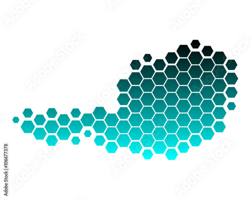 Karte von Österreich