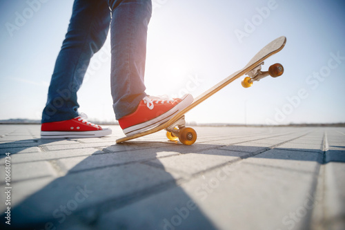 skater riding a skateboard photo