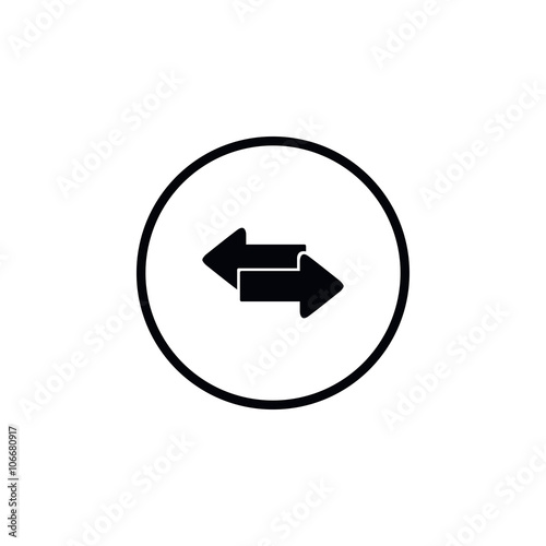 Icon by arrows to the right and left.