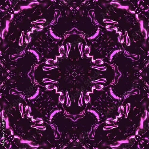 Magic purple shiny jewel, seamless kaleidoscopic pattern  