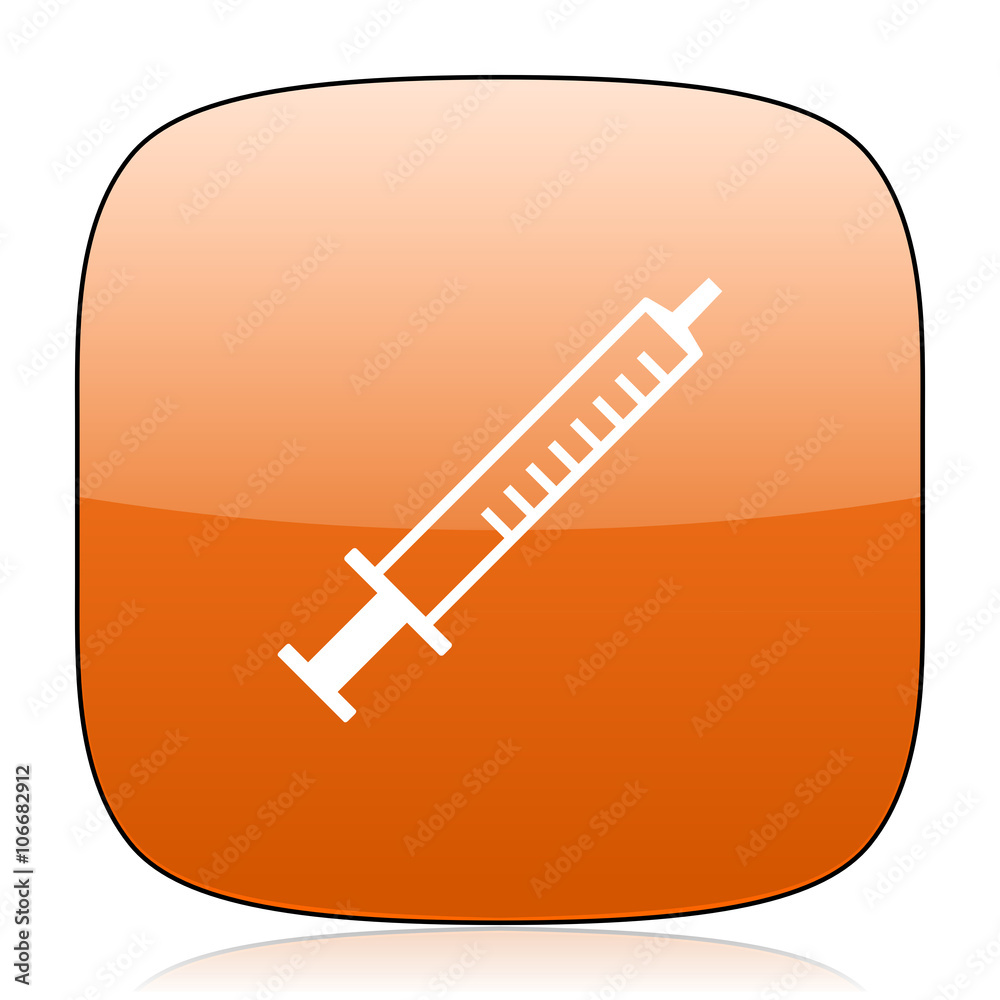 medicine orange square web design glossy icon medicine orange square web design glossy icon