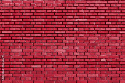 true red colored brick wall background