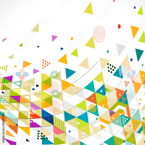 Abstract colorful and creative mix geometric background, vector illustration