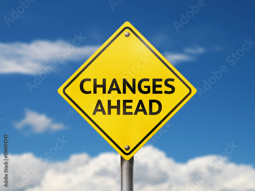Changes ahead road sign