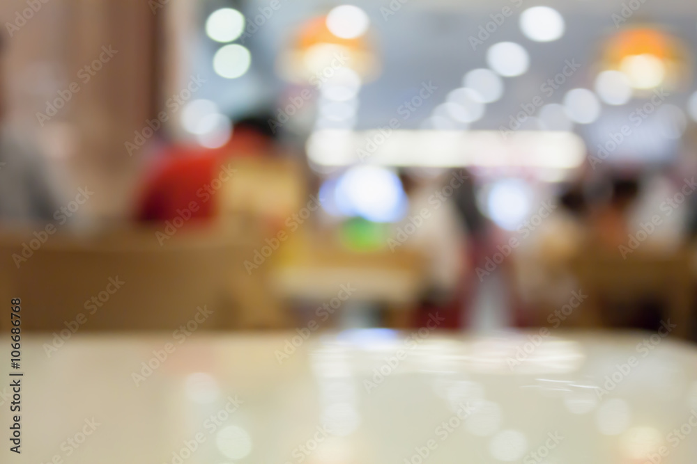 Fototapeta premium table top with blur cafe restaurant
