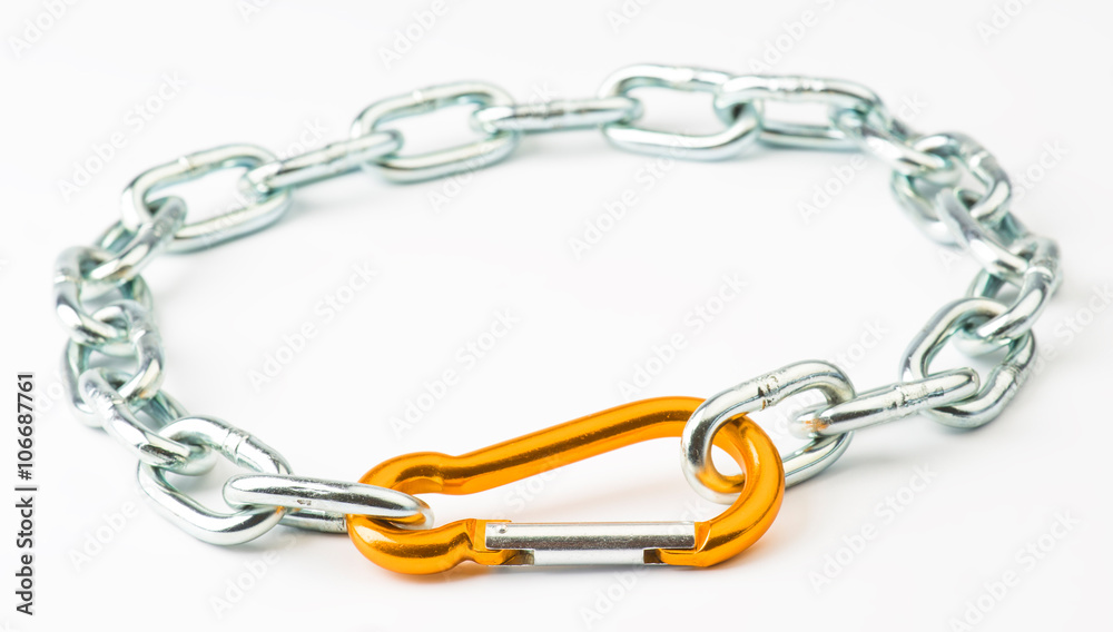 Obraz premium metal chain circle