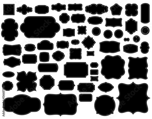 Retro vintage frames set vector