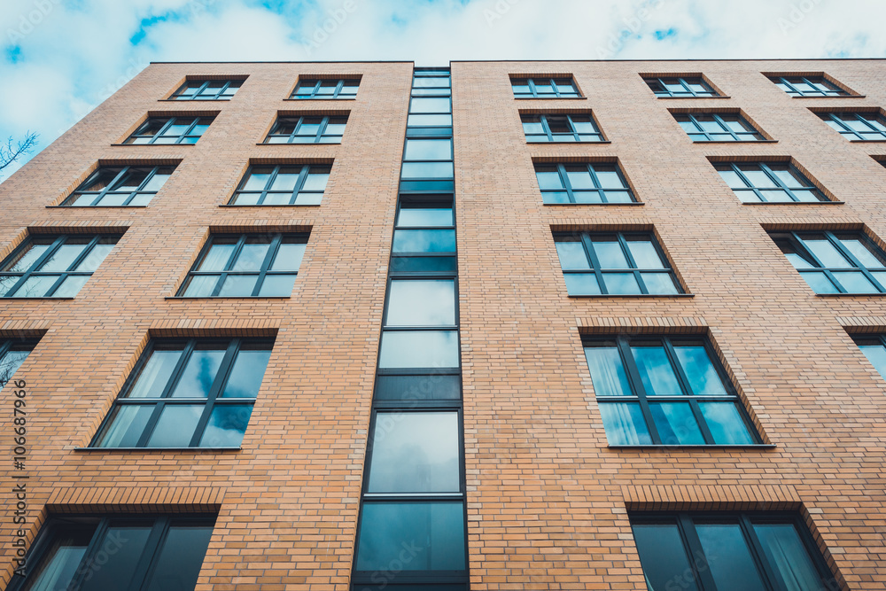 Brown brick apartment complex in Germany Brown brick apartment complex in Germany