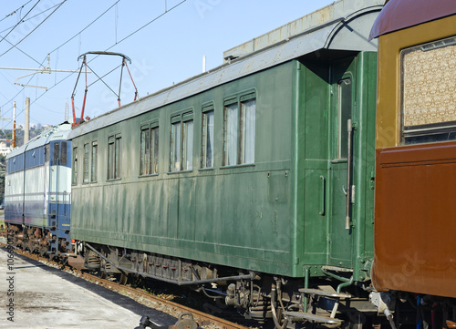 detail of train in a station