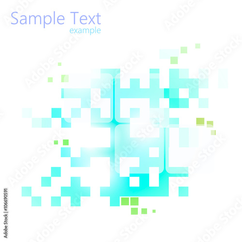 light blue abstract geometric background on white background, ve