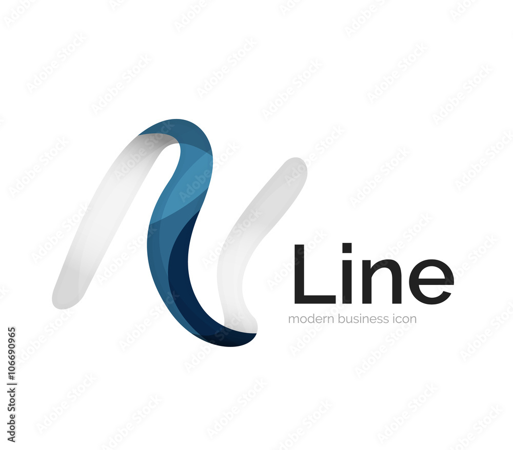 Modern vector ribbon logo Modern vector ribbon logo