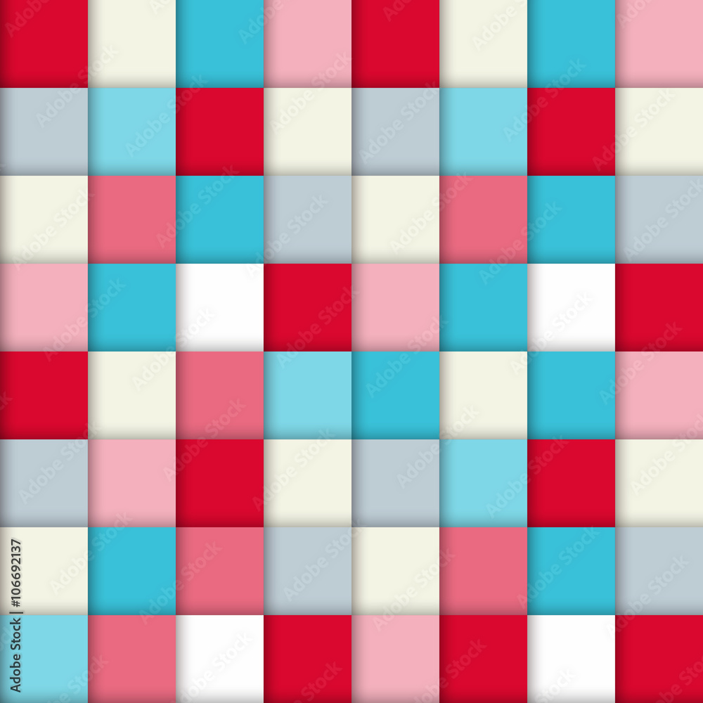 Fashion pattern with squares