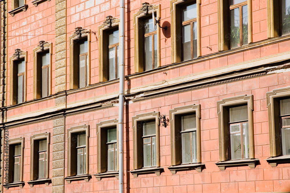 facade of an old historic building in Russia facade of an old historic building in Russia