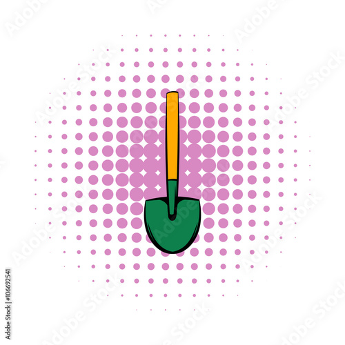 Shovel icon, comics style 
