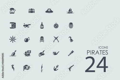 Set of pirates icons