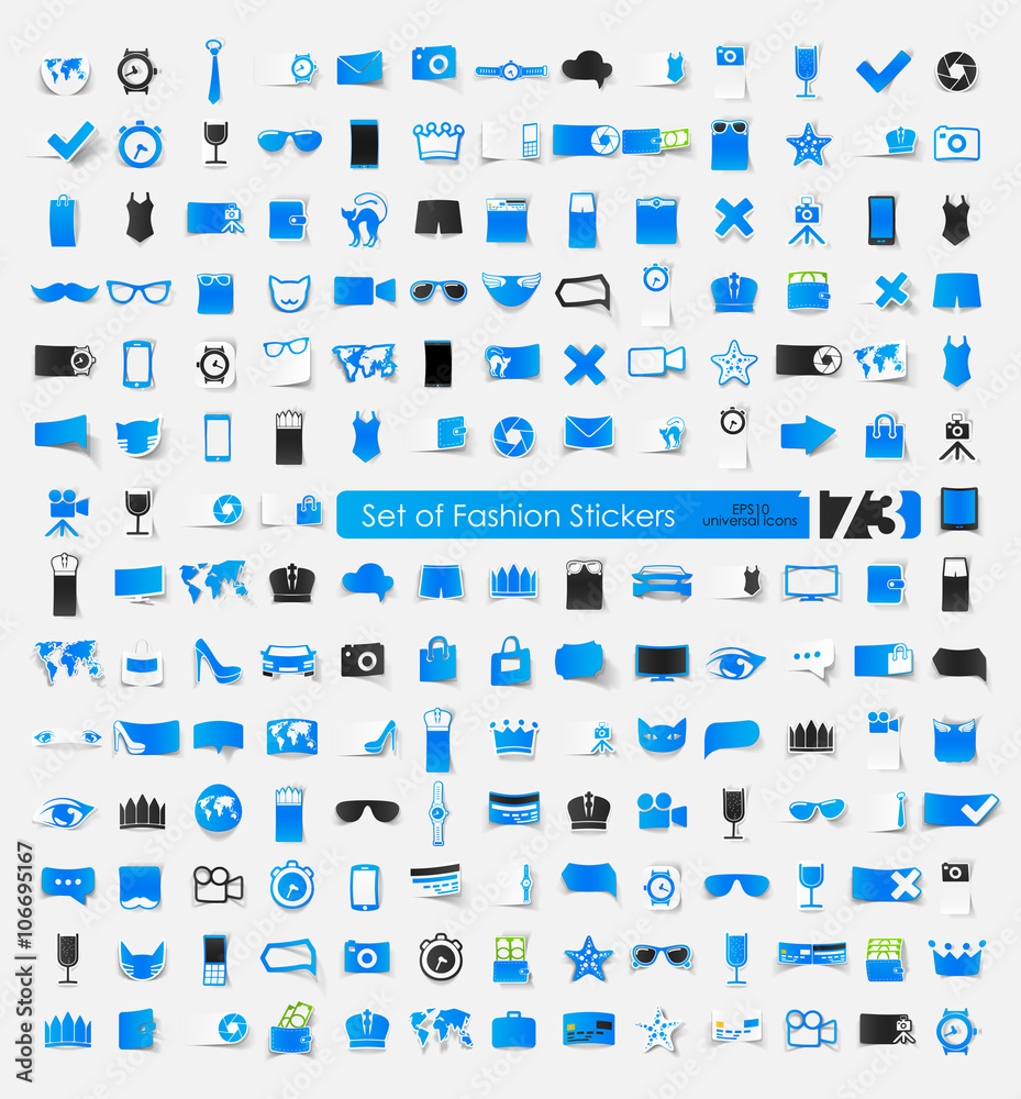 Set of fashion stickers Set of fashion stickers