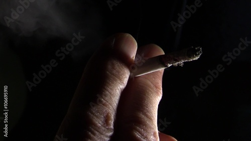 smoker smoking cigarette